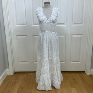 Solitaire Swim white dress cover - up